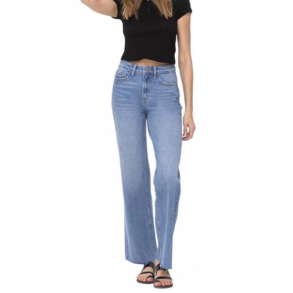 NEW VERVET BY FLYING MONKEY 90's vintage high rise loose jeans in blue - Picture 1 of 4